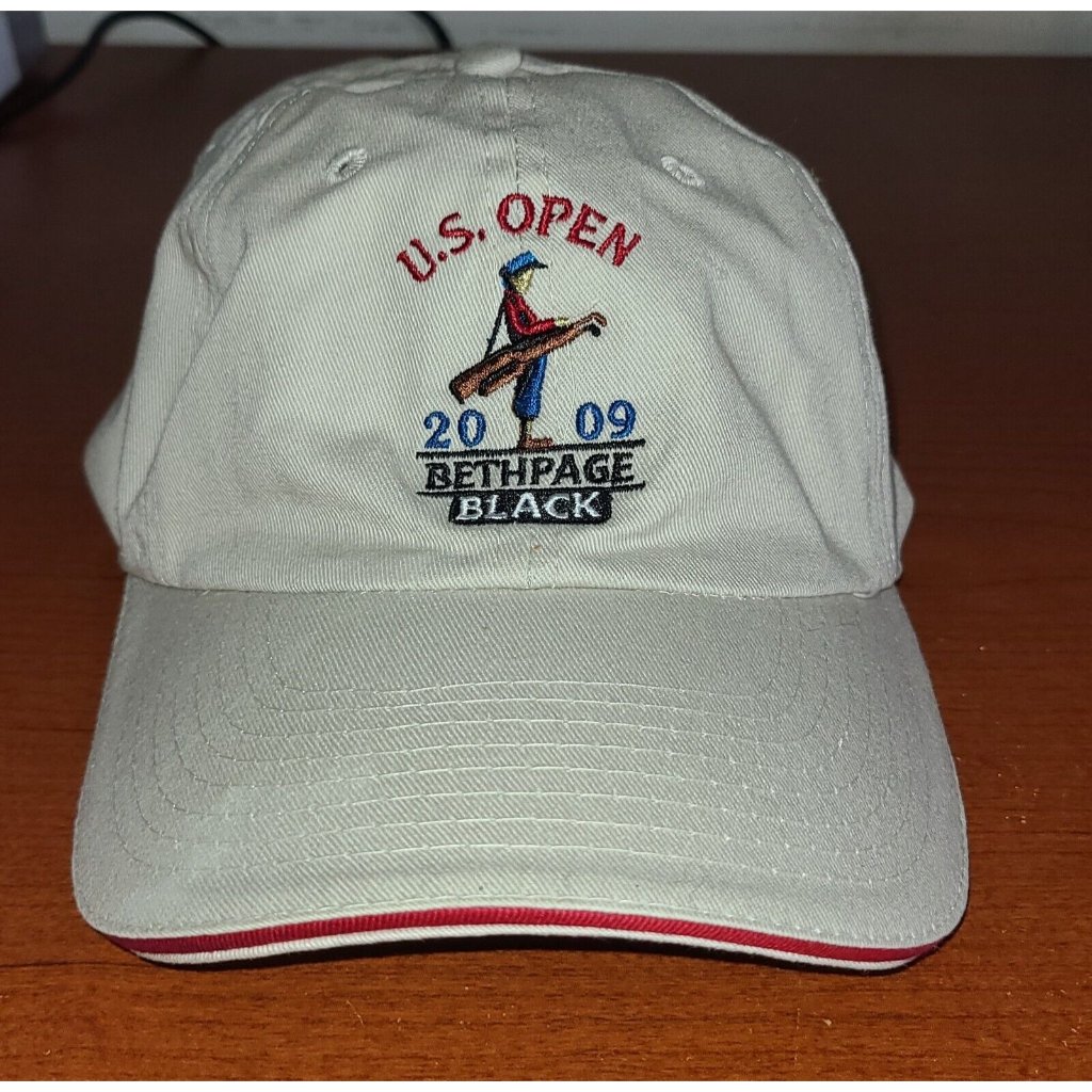2009 Us Open Bethpage Black Usga 109th Championship Cap Hat Beige Adjustable